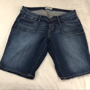 Torrid denim blue distressed Jeans walking Shorts